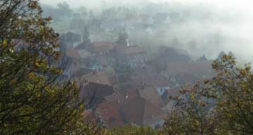 Oberbronn im Nebel vom Buckelstein