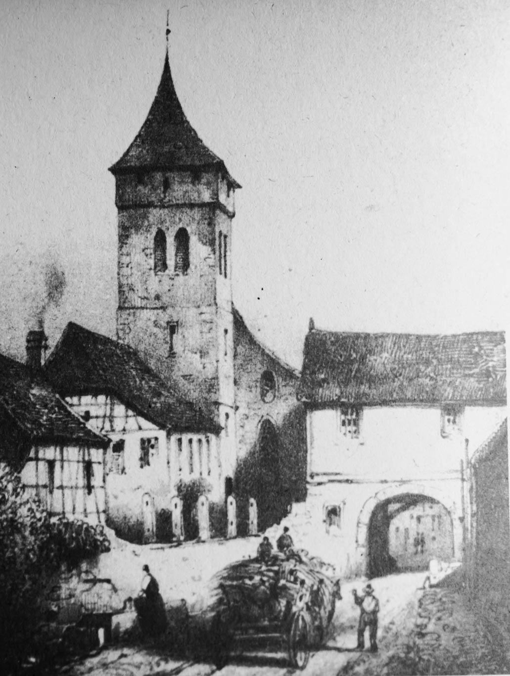 Station 22 - Evangelische Kirche von 1505 Zustand vor 1851